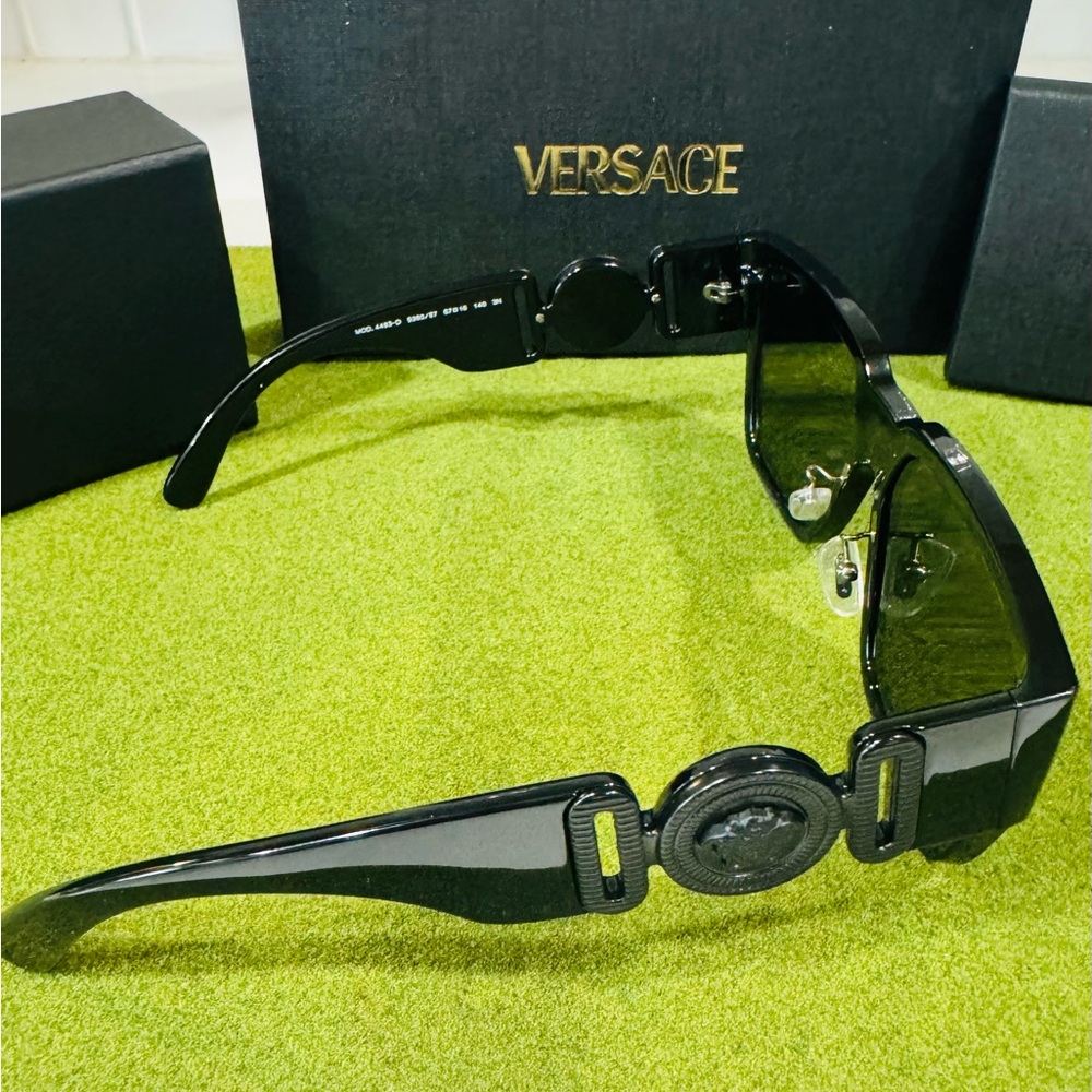Versace Black Rectangular Sunglasses - Picture 11 of 11